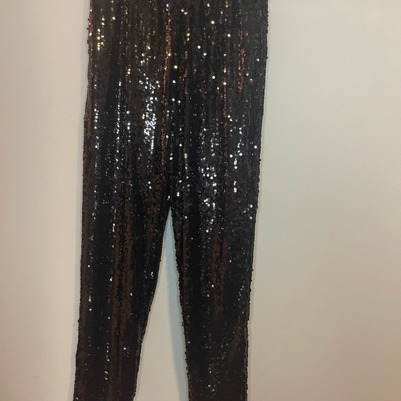 Francesca's Collections Pants - Francesca's Miami Collections Black Sequin pants size small new with tags